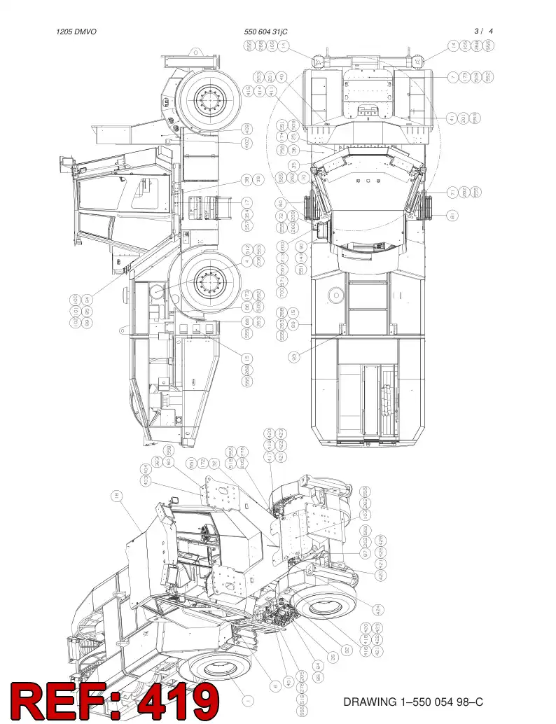 55004436 550 044 36 PLATE - Sandvik Technical Drawing