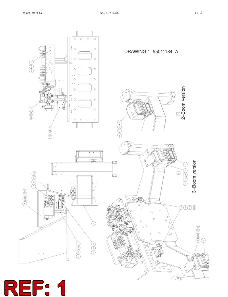 55004440 550 044 40 JACK BEAM - Sandvik Technical Drawing