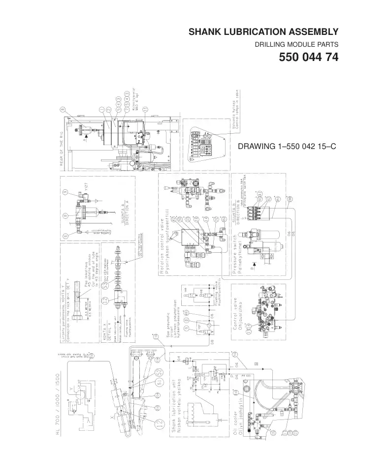 55004474cC 550 044 74cC SHANK LUBRICATION WITH PUMP (D - Sandvik Technical Drawing