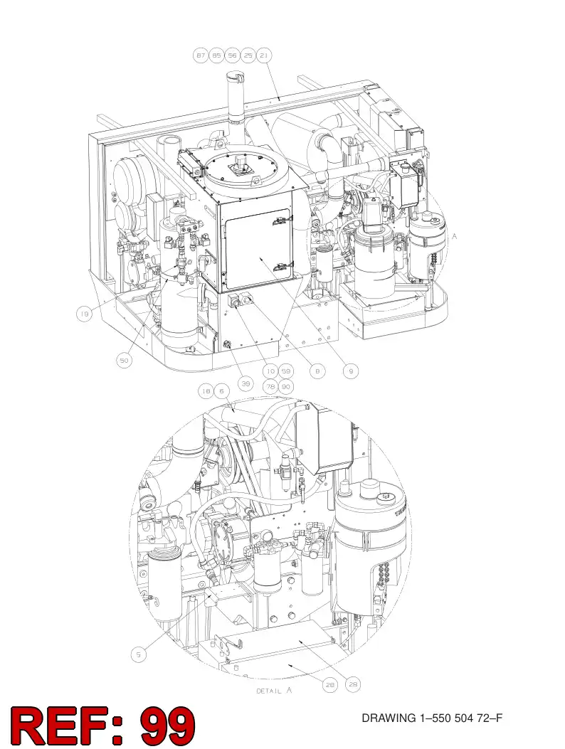 55004476 550 044 76 SHANK LUBRICATION ASSAMBLY - Sandvik Technical Drawing