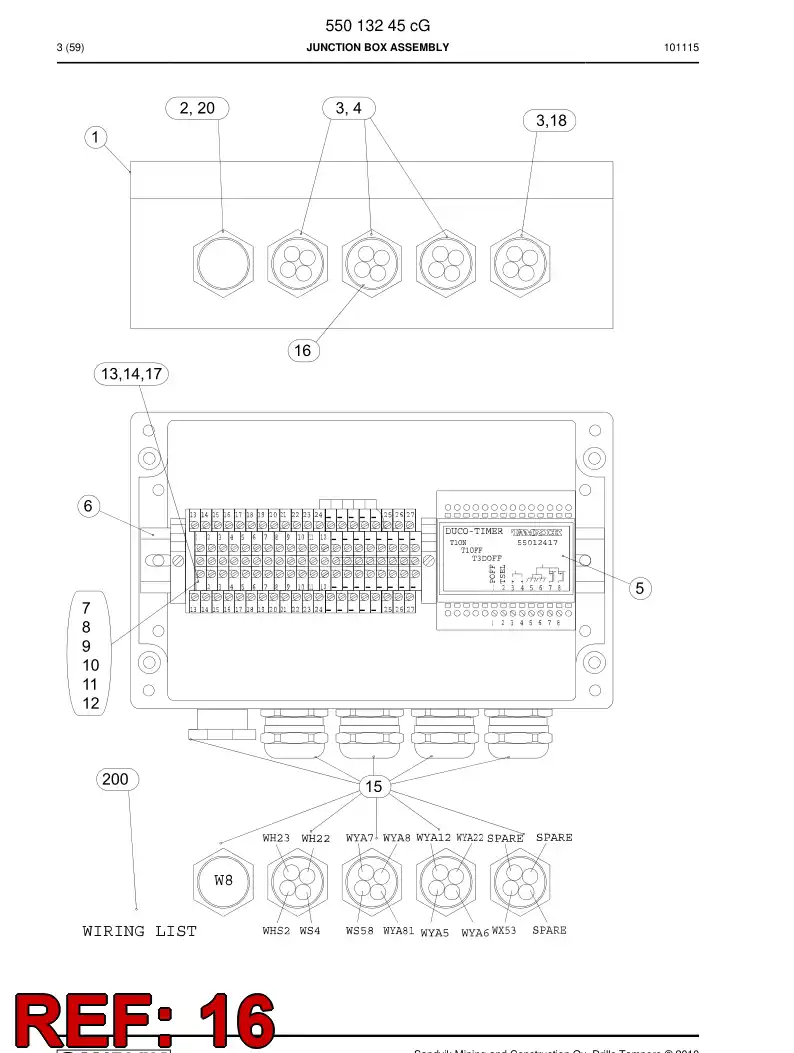 55004487a 550 044 87a SEAL WASHER - Sandvik Technical Drawing