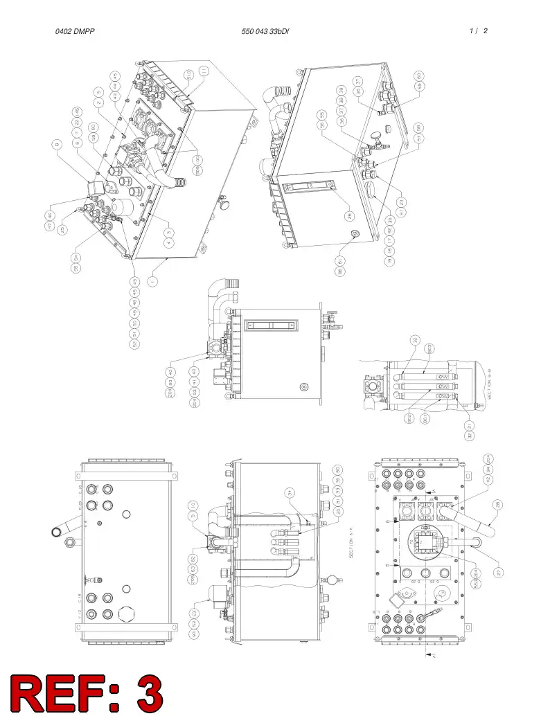 55004507 550 045 07 COVER PLATE - Sandvik Technical Drawing