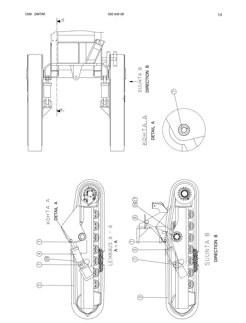 55004509 550 045 09 OSCILLATION MOUNTING PARTS - Sandvik Technical Drawing