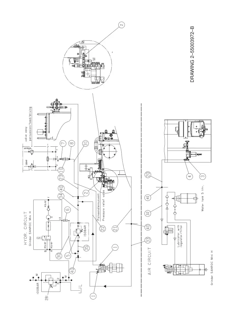 55004567 550 045 67 VALVE ASSEMBLY - Sandvik Technical Drawing