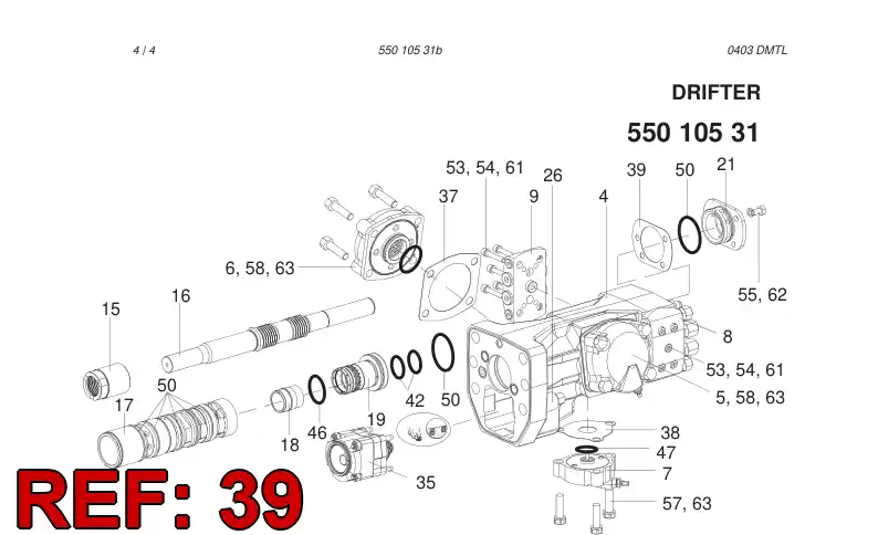 55004625 550 046 25 GASKET PLATE - Sandvik Technical Drawing