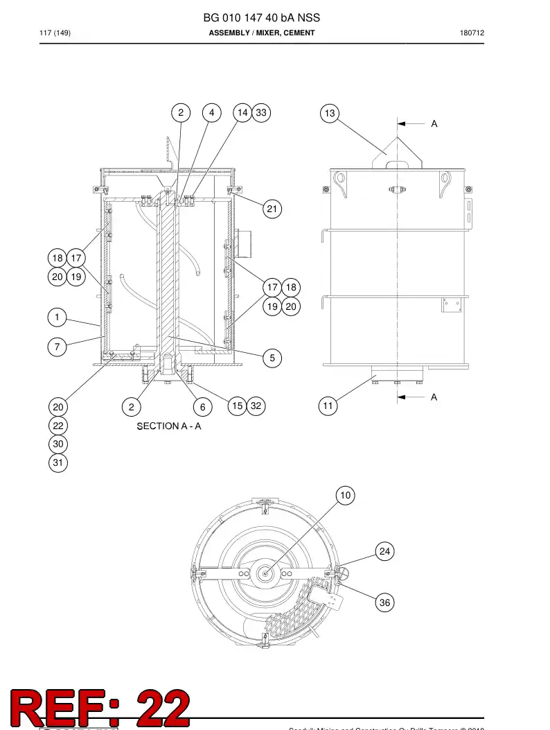 55004745 550 047 45 Limp - Sandvik Technical Drawing