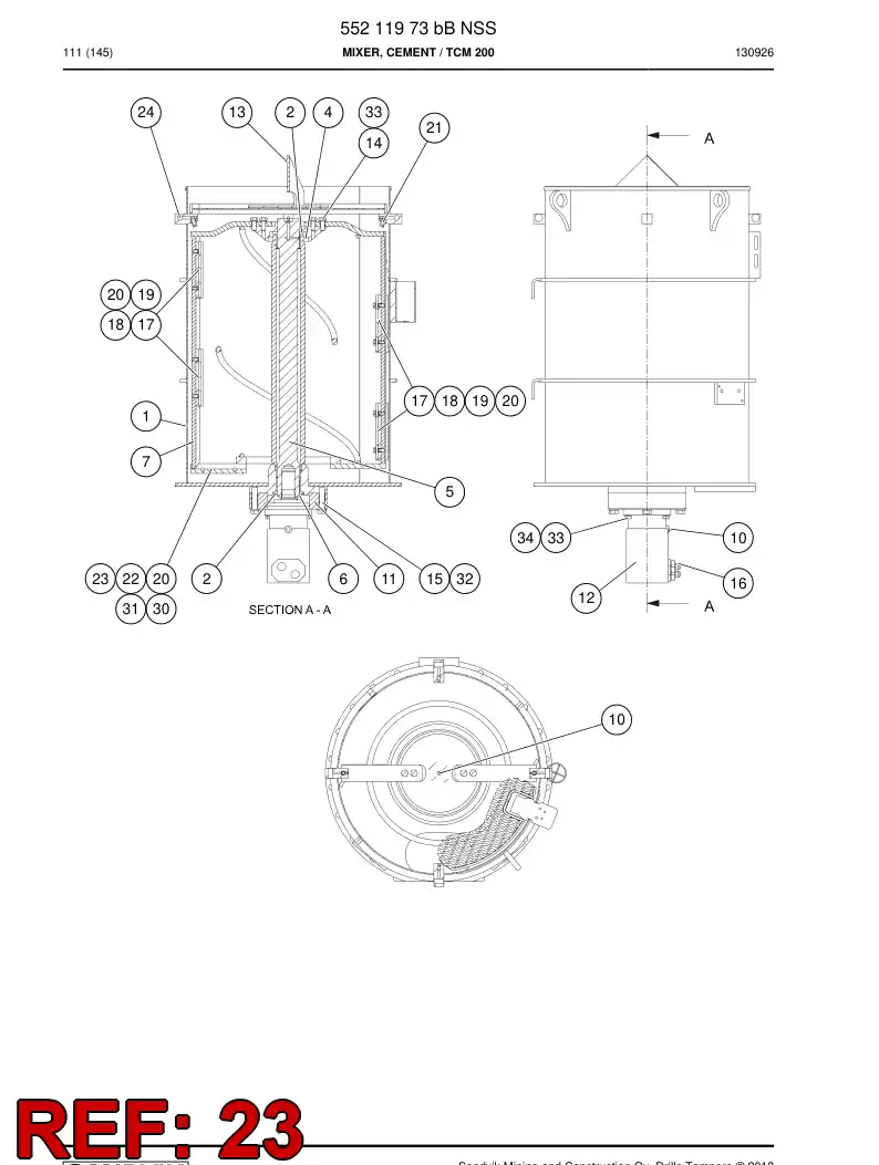 55004750 550 047 50 Plate - Sandvik Technical Drawing