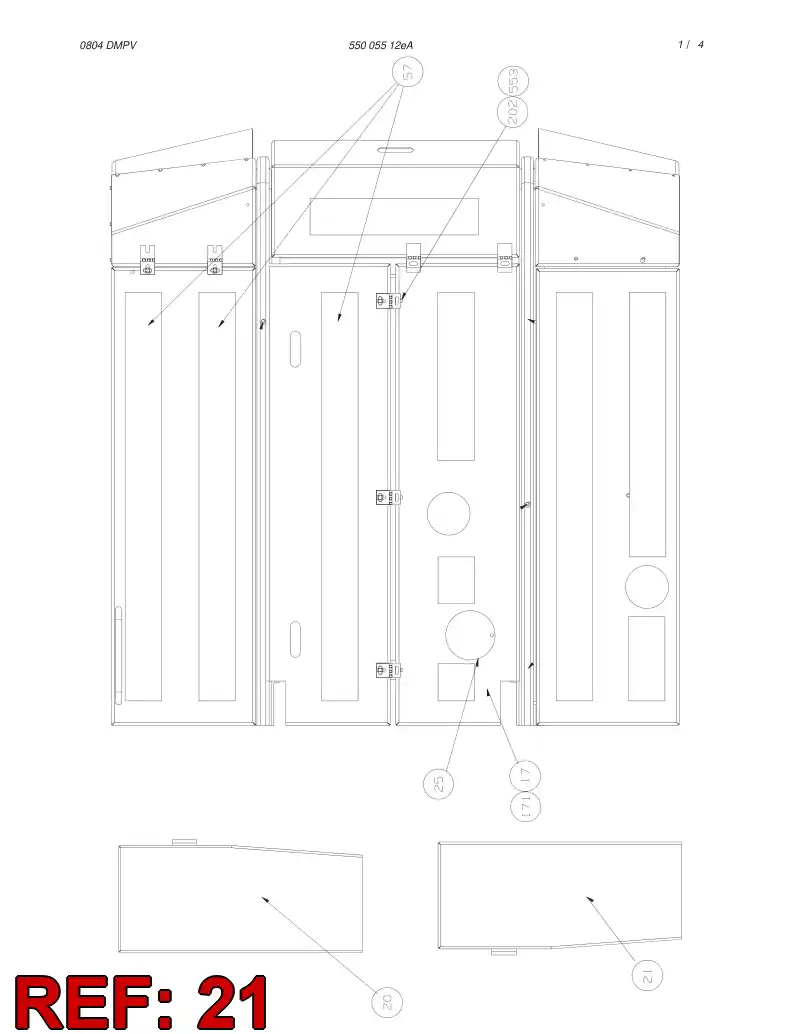 55004899 550 048 99 SIDE COVER - Sandvik Technical Drawing
