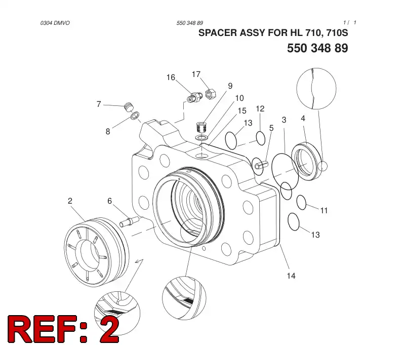 55004954 550 049 54 BUSHING - Sandvik Technical Drawing