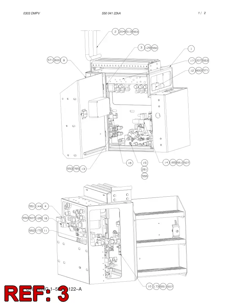 55004957 550 049 57 BRACKET - Sandvik Technical Drawing