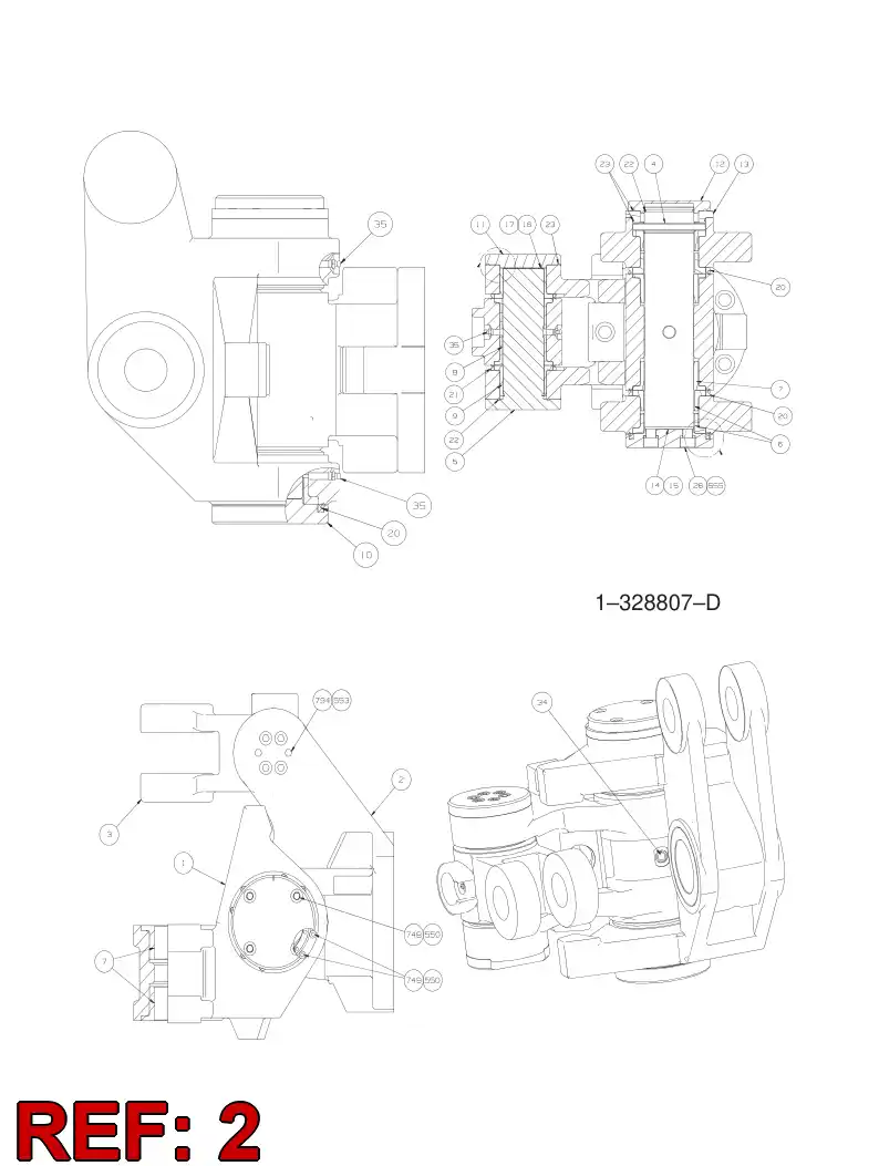 55005001 550 050 01 CLEVIS - Sandvik Technical Drawing
