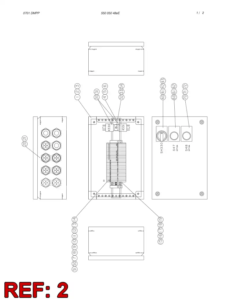 55005047 550 050 47 DIMENSIONING DRAWING - Sandvik Technical Drawing