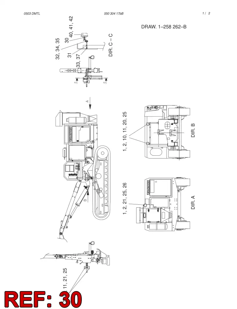 55005066 550 050 66 GUARD - Sandvik Technical Drawing