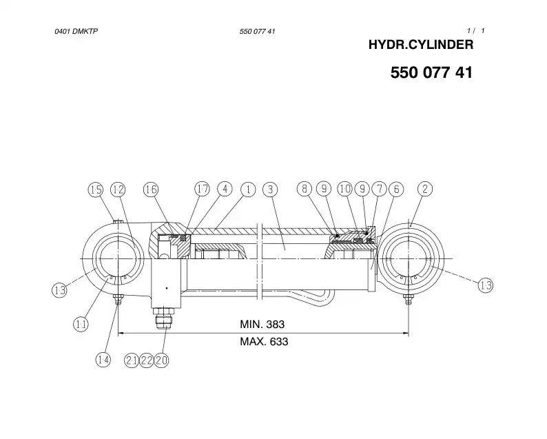 55005069 550 050 69 SEAL KIT - Sandvik Technical Drawing