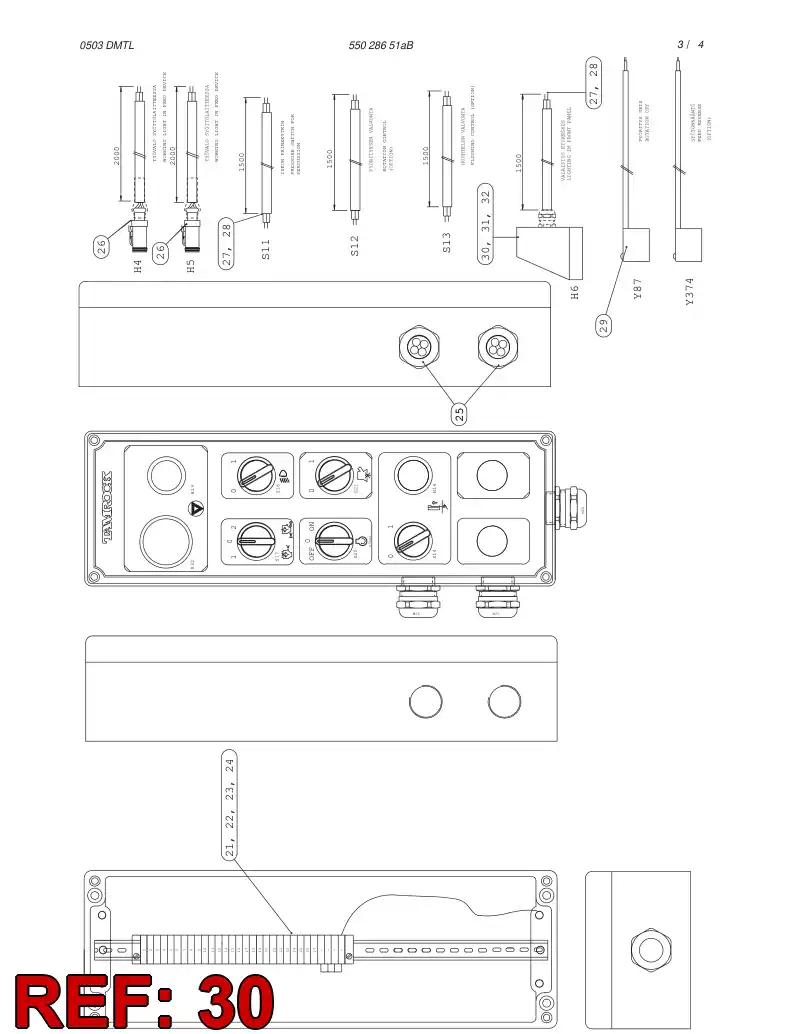 55005102 550 051 02 LAMP - Sandvik Technical Drawing