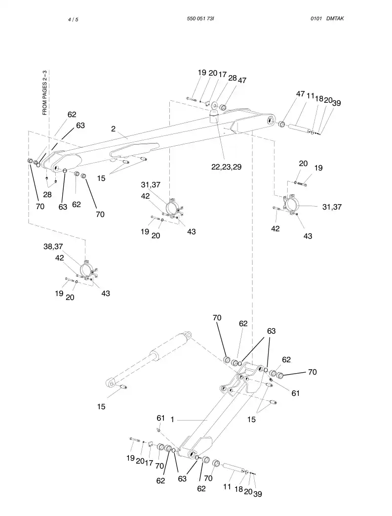 55005173I 550 051 73I BOOM - Sandvik Technical Drawing