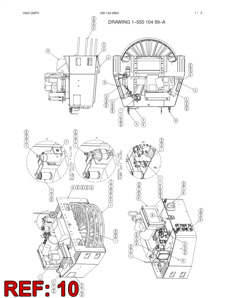 55005180 550 051 80 FILLING PUMP - Sandvik Technical Drawing