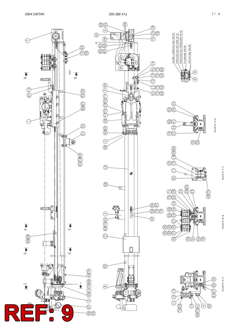 55005182 550 051 82 FRONT CENTRALIZER - Sandvik Technical Drawing