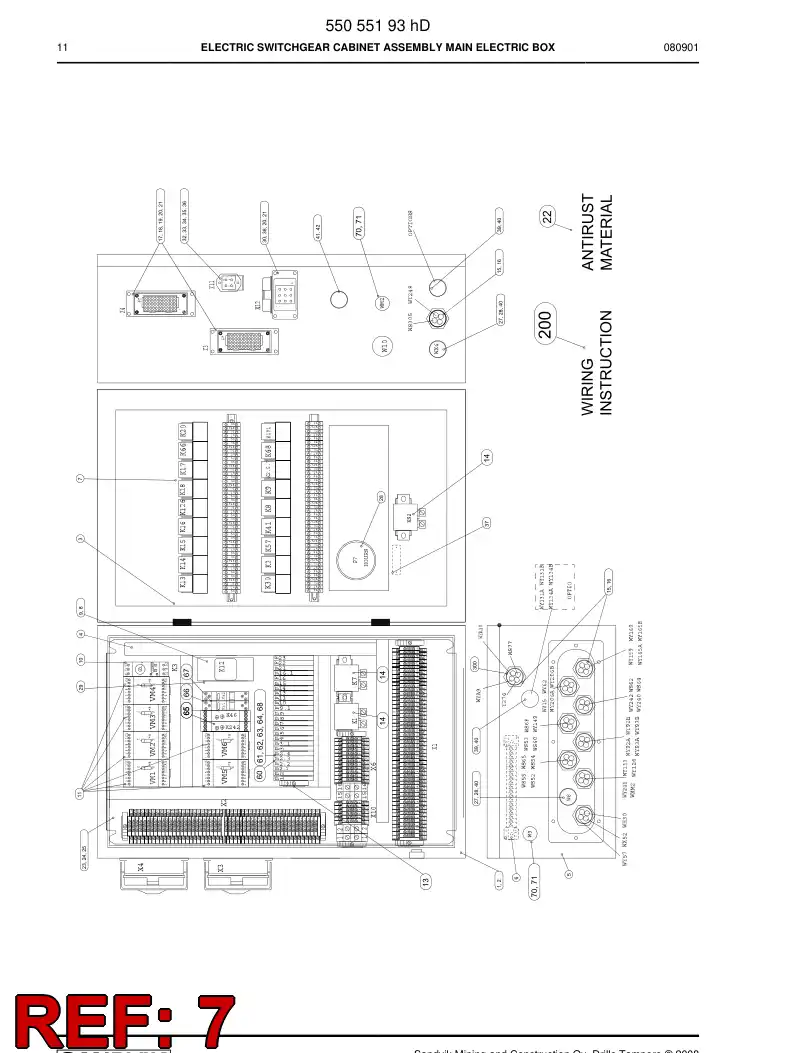 550 051 91a Plug in relay - drawing