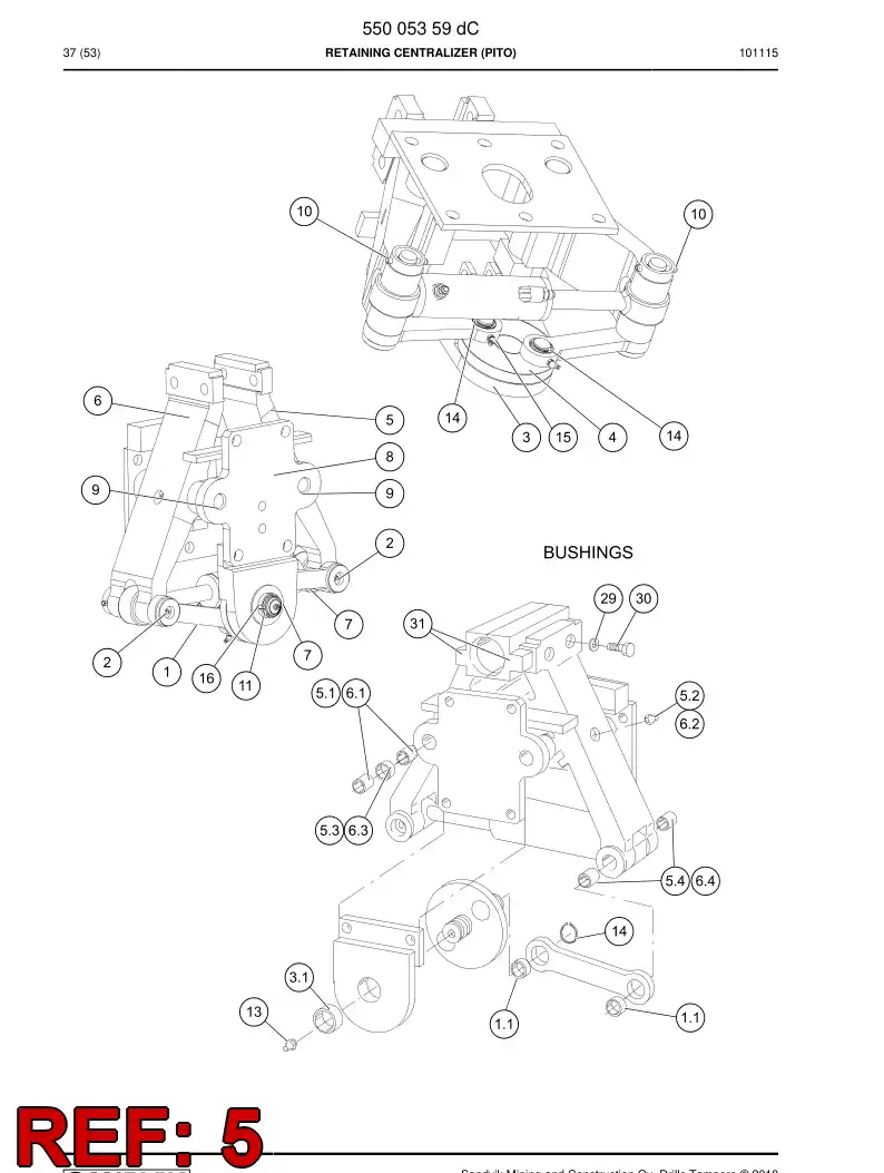 55005200a 550 052 00a ARM - Sandvik Technical Drawing