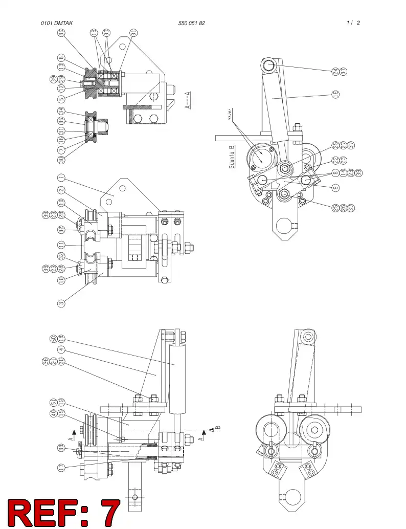 55005229 550 052 29 ROLLER - Sandvik Technical Drawing