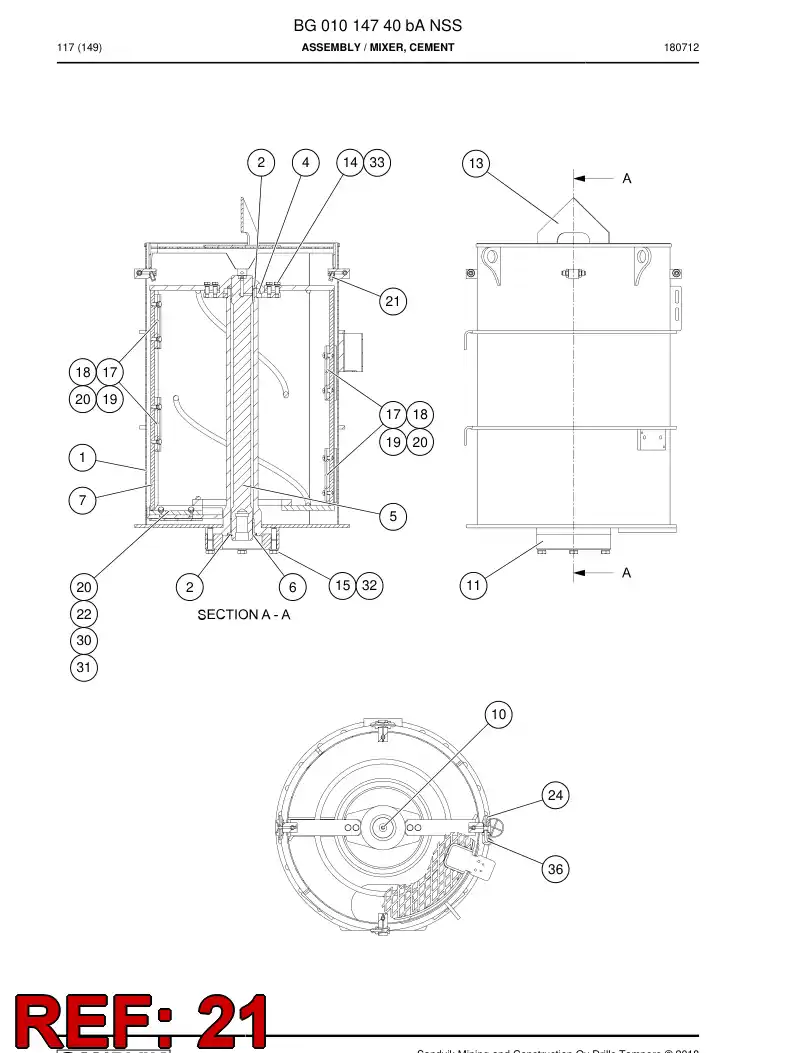 55005233 550 052 33 Nozzle - Sandvik Technical Drawing