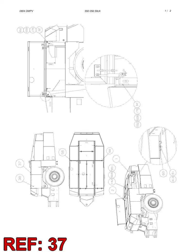 55005523 550 055 23 PLATE - Sandvik Technical Drawing