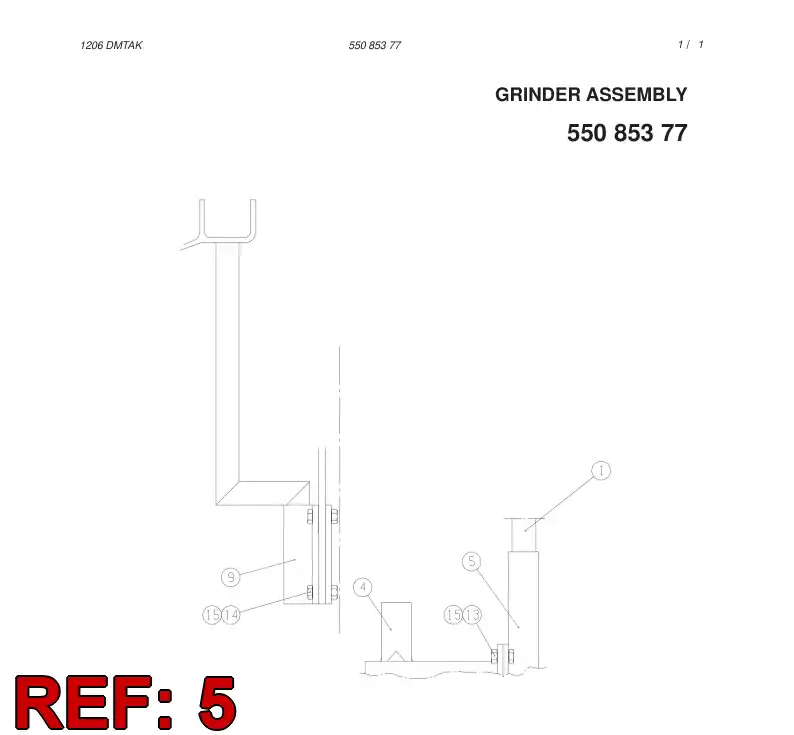 55005525 550 055 25 Bracket - Sandvik Technical Drawing