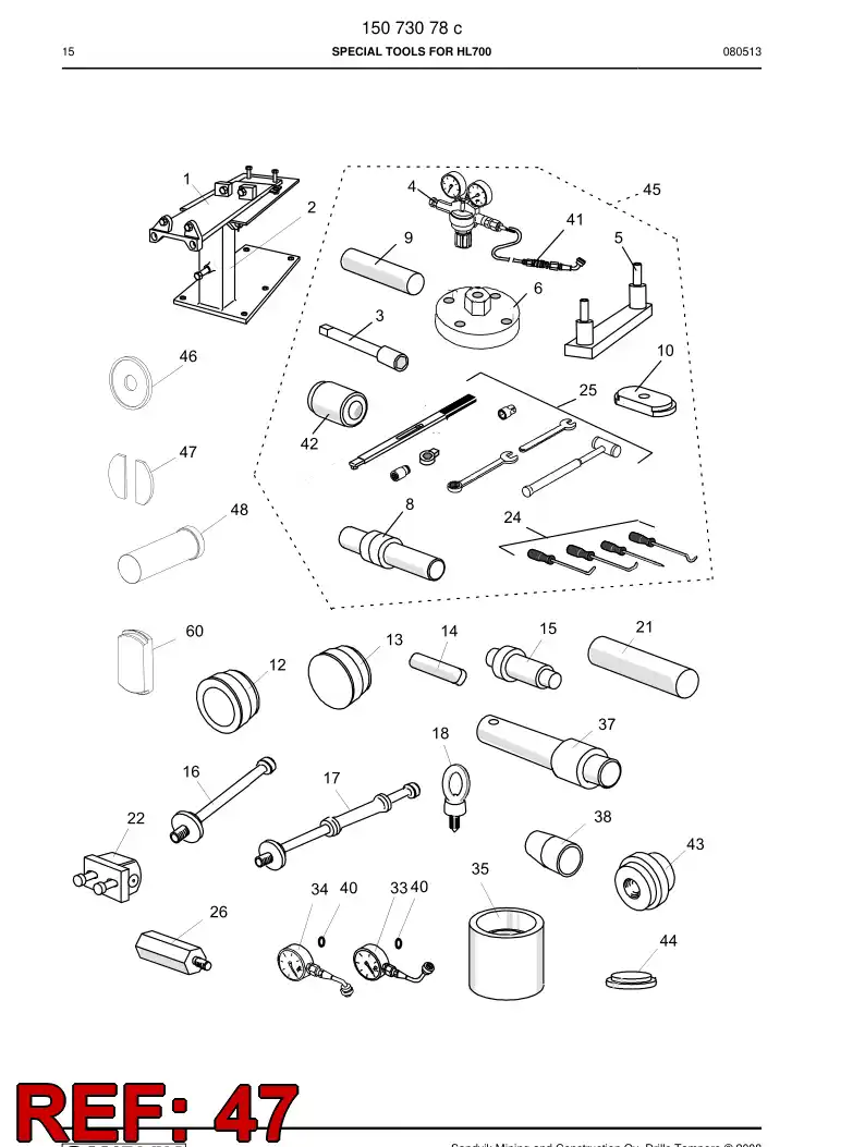 55005528a 550 055 28a Retainer plate - Sandvik Technical Drawing