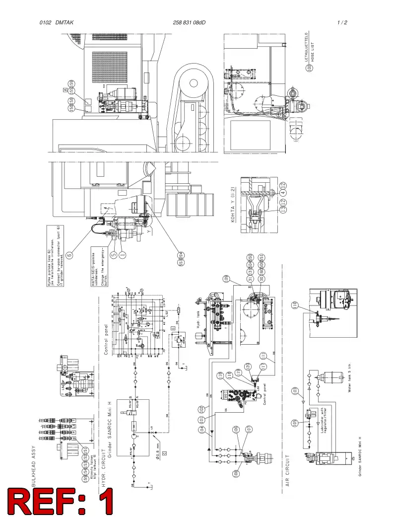 55005530 550 055 30 GRINDER ASSEMBLY - Sandvik Technical Drawing