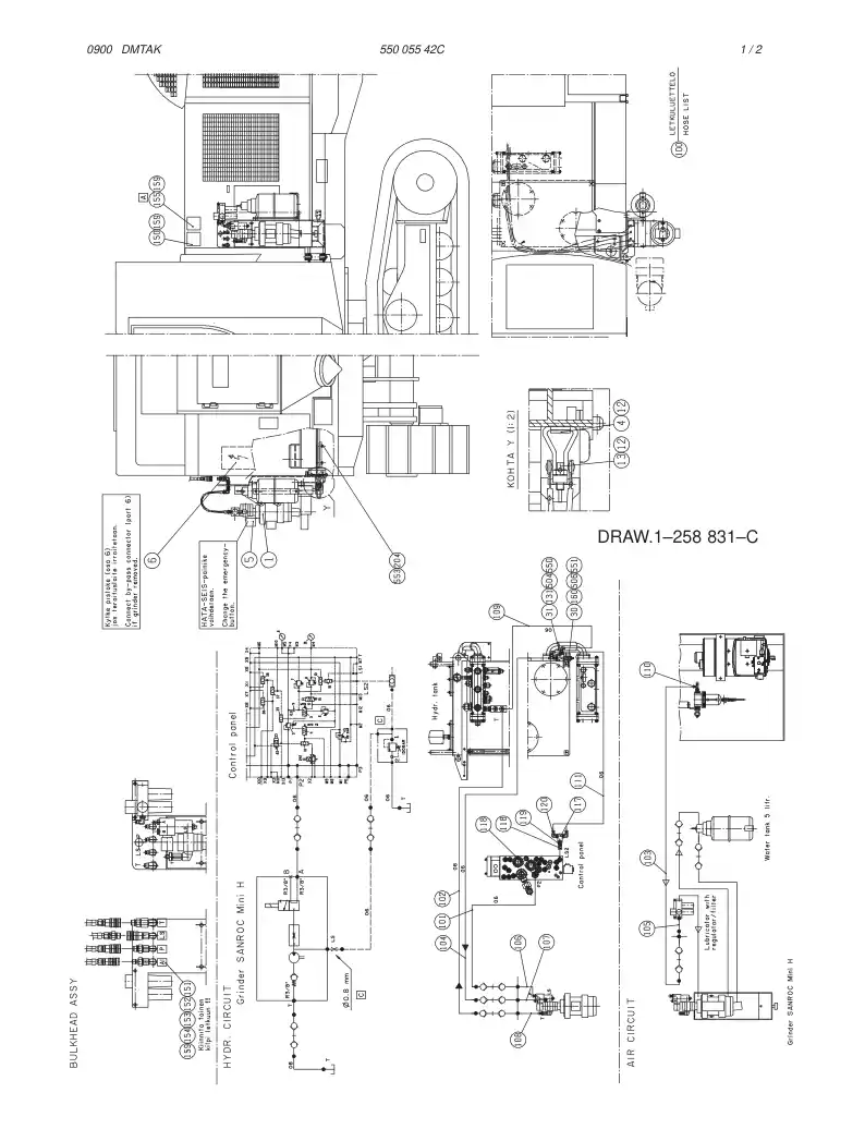 55005542C 550 055 42C GRINDER ASSEMBLY (FINISHING) - Sandvik Technical Drawing