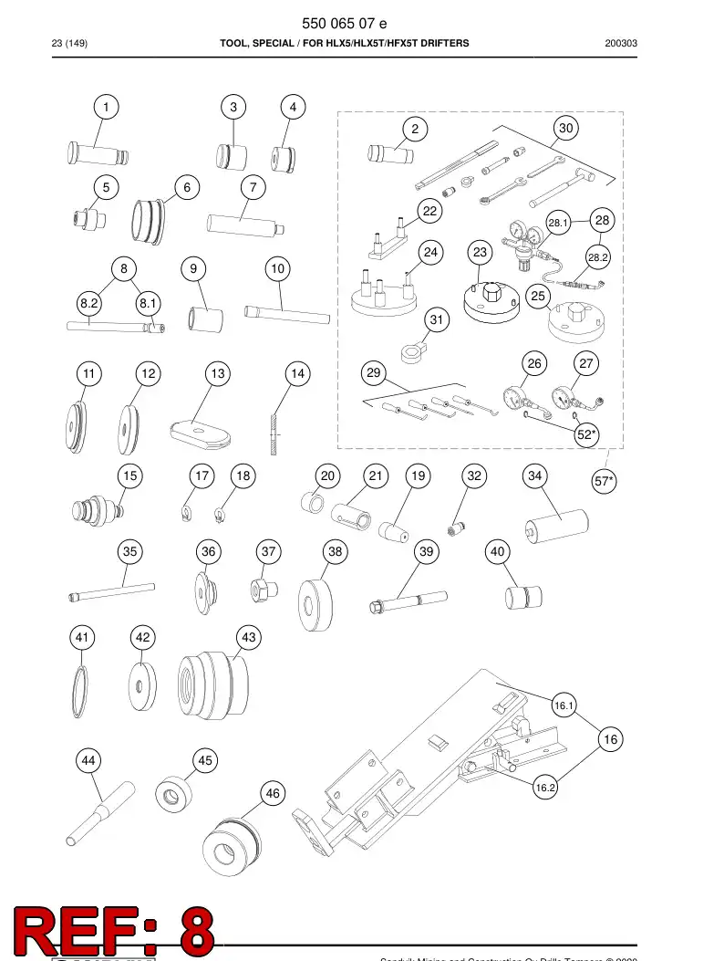 55005618d 550 056 18d Bar - Sandvik Technical Drawing