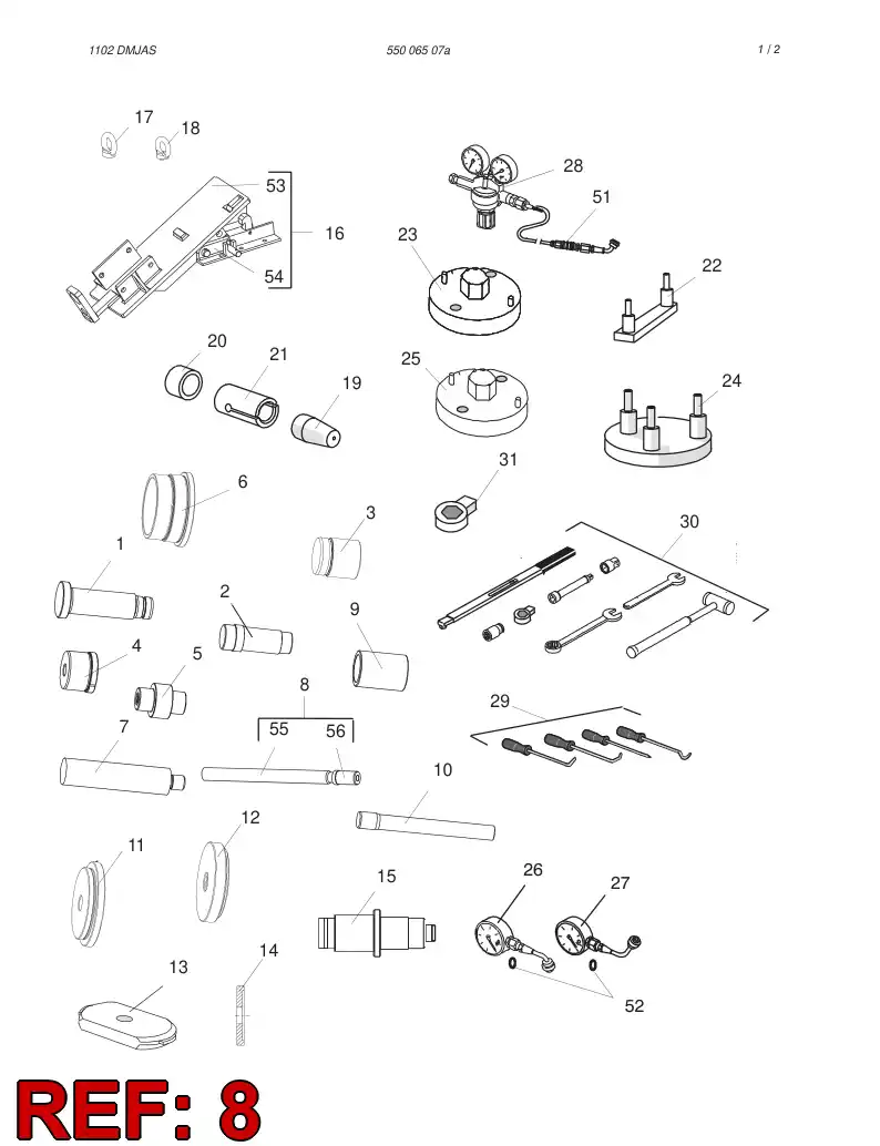 55005620 550 056 20 PUNCH ASSEMBLY - Sandvik Technical Drawing
