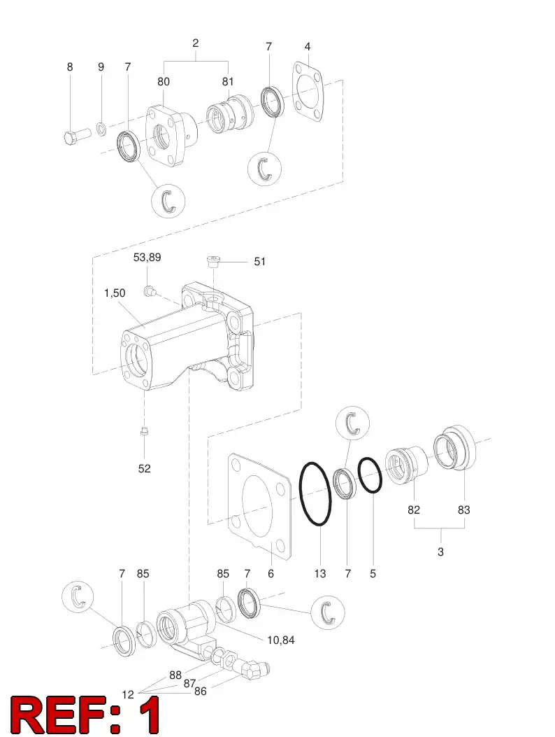 55005639 550 056 39 FRAME ASSEMBLY - Sandvik Technical Drawing