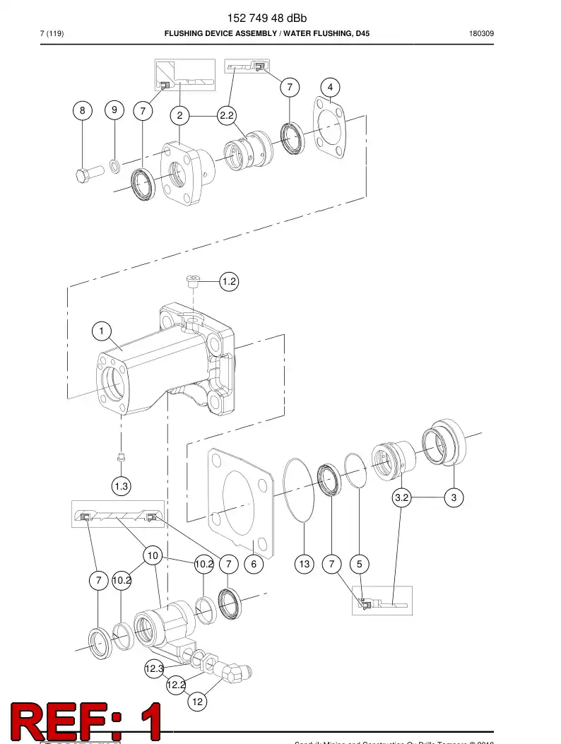 55005639a 550 056 39a Frame - Sandvik Technical Drawing