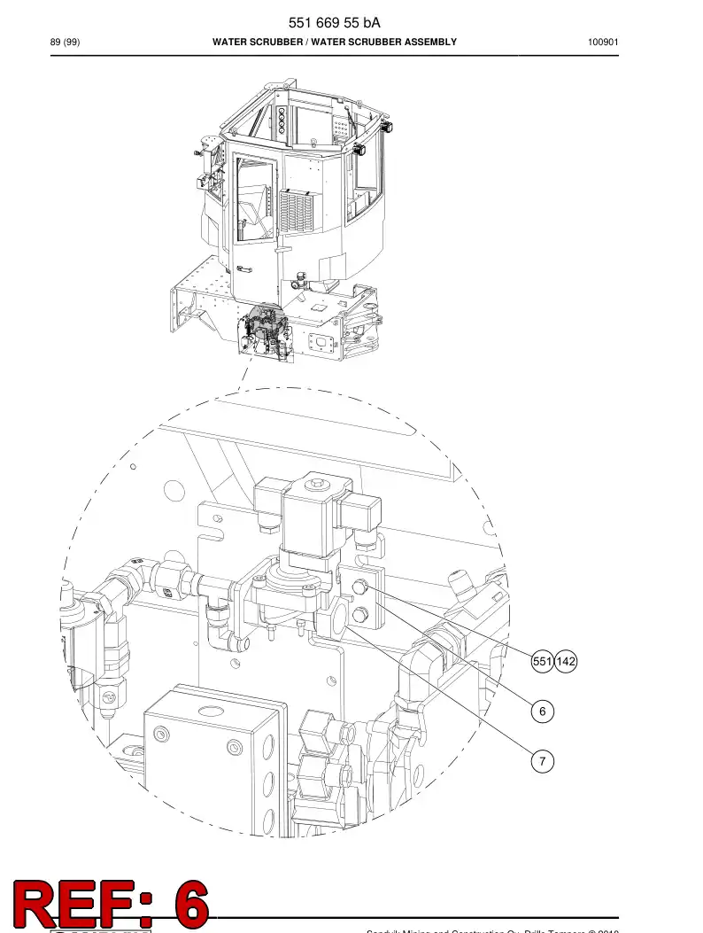55005857 550 058 57 BRACKET - Sandvik Technical Drawing