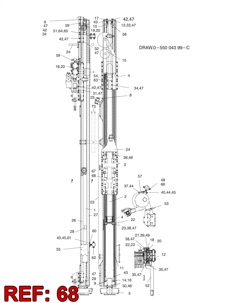 55005955 550 059 55 Plate - Sandvik Technical Drawing