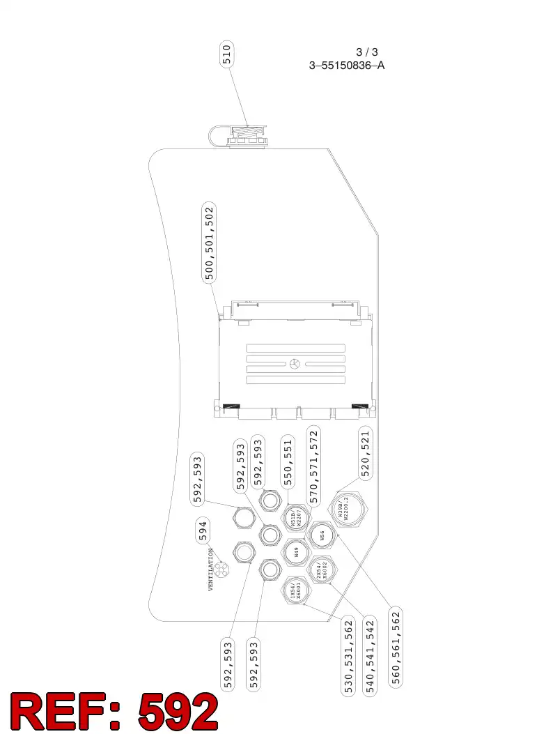 55005990 550 059 90 Plug, Blanking, Metallic - Sandvik Technical Drawing