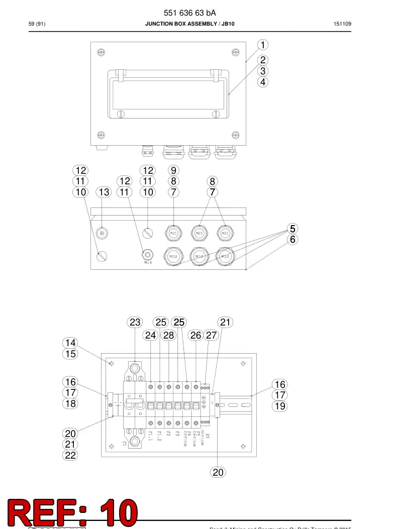 55005990a 550 059 90a BUJO DE FECHO METLICO - Sandvik Technical Drawing