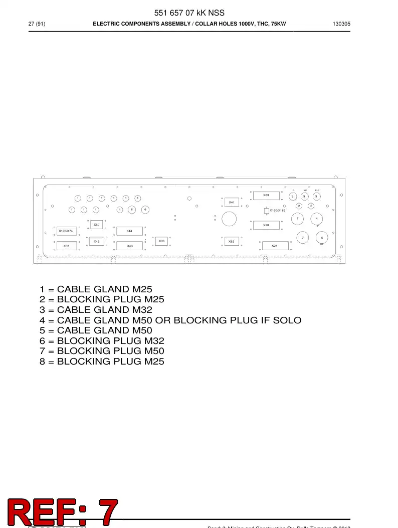 55005994 550 059 94 Plug, Blanking, Metallic - Sandvik Technical Drawing