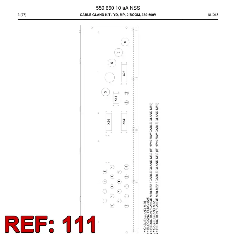 55005994a 550 059 94a Plug, Blanking, Metallic - Sandvik Technical Drawing