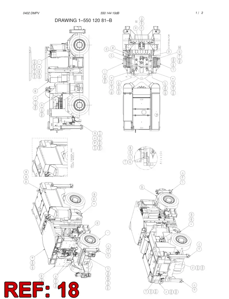 55006033 550 060 33 SAFETY CANOPY ASSEMBLY - Sandvik Technical Drawing