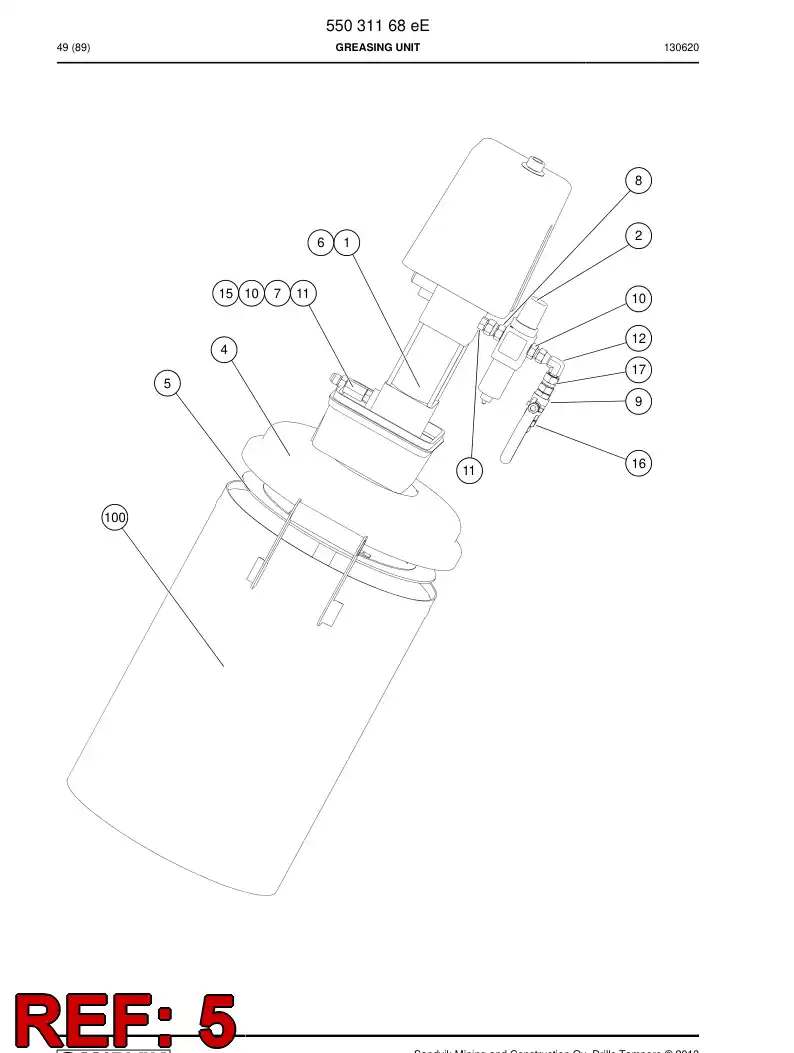 550 060 45 Cover (door) - drawing