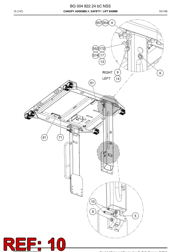 55006075a 550 060 75a Adapter - Sandvik Technical Drawing