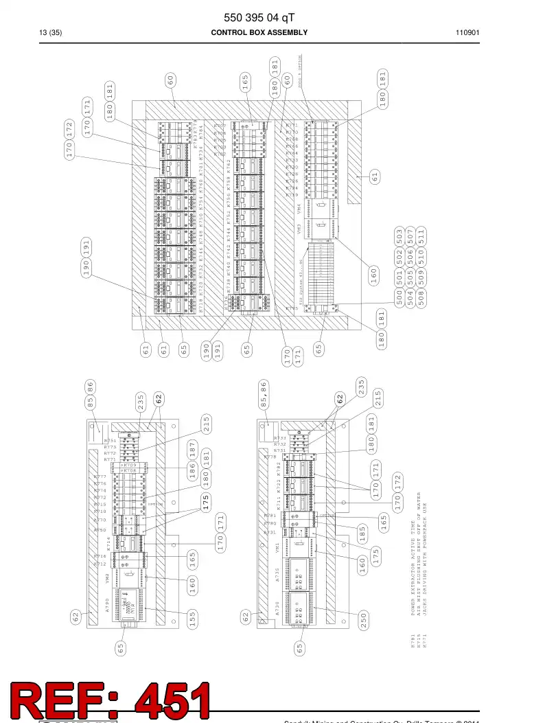 55006116b 550 061 16b Fixing clip - Sandvik Technical Drawing