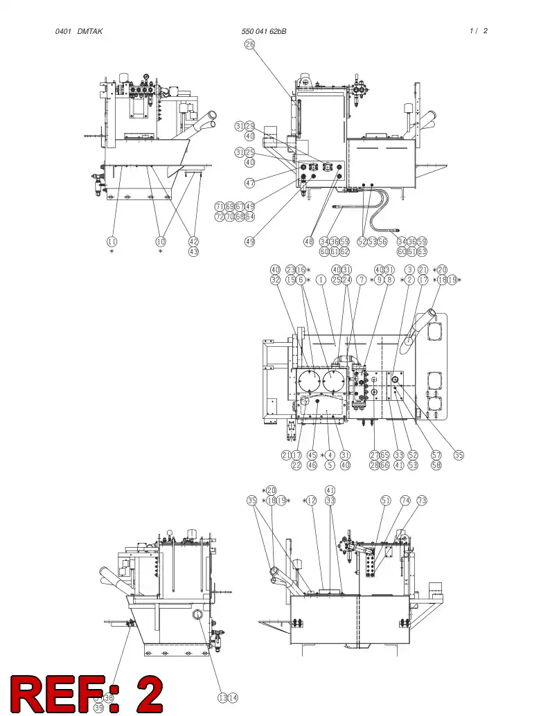 55006170 550 061 70 COVER (DOOR) - Sandvik Technical Drawing