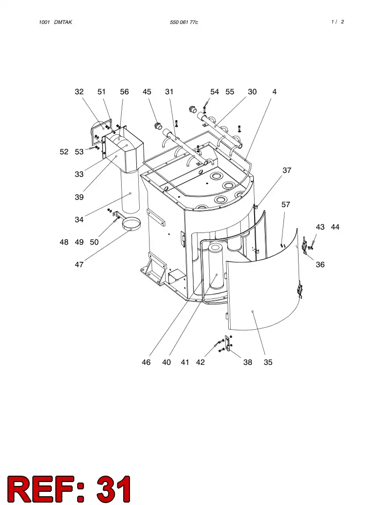 55006182 550 061 82 PIPE - Sandvik Technical Drawing