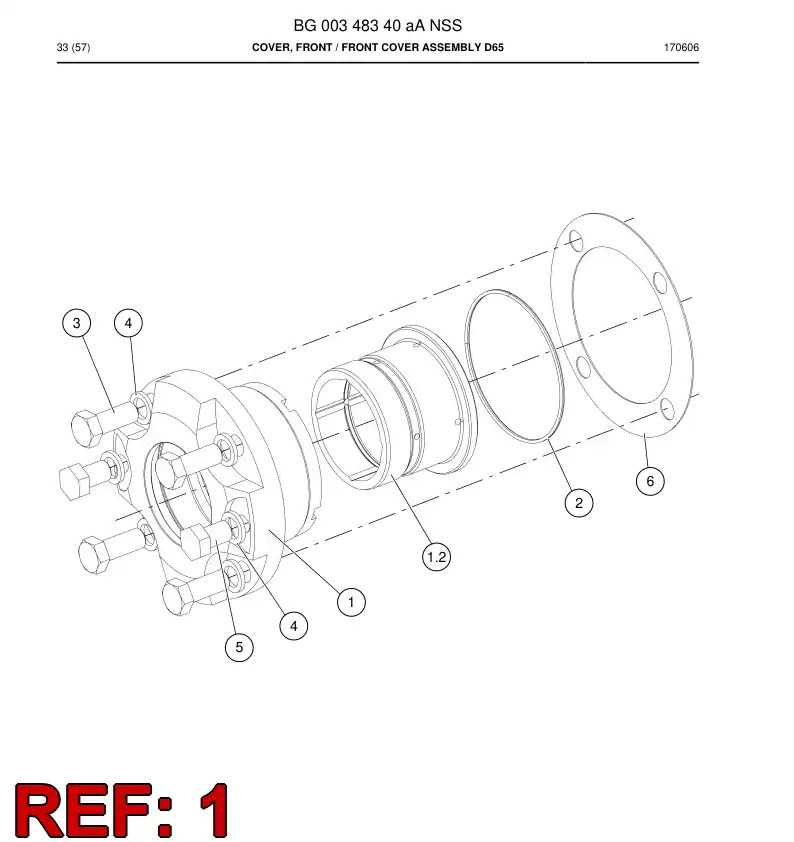 55006374 550 063 74 Bushing, Bearing - Sandvik Technical Drawing