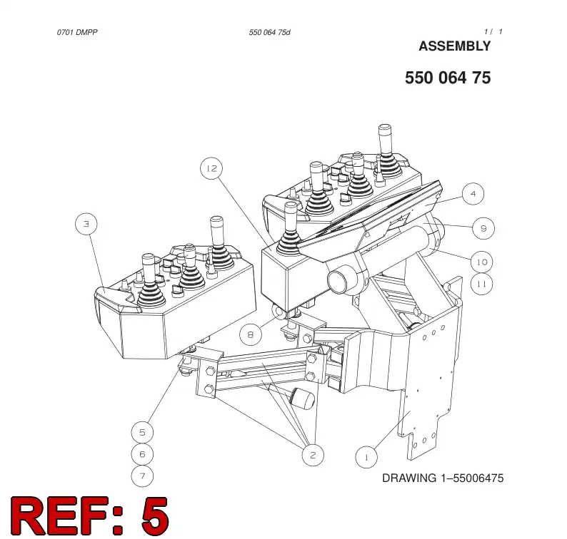 55006379 550 063 79 BRACKET - Sandvik Technical Drawing