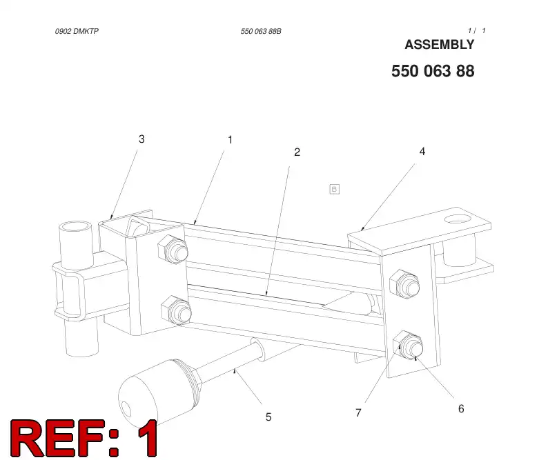 55006380 550 063 80 CRANK - Sandvik Technical Drawing